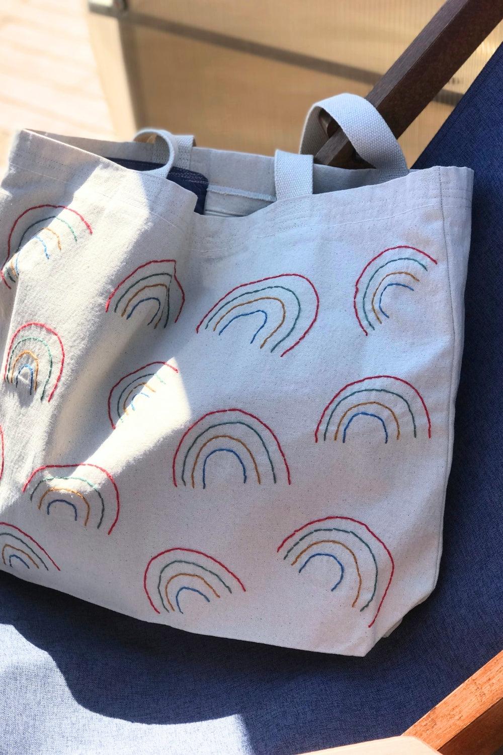 Bael İstanbul-Rainbow Large Tote Bag-Omuz Çantası-2-fleurdirect.live
