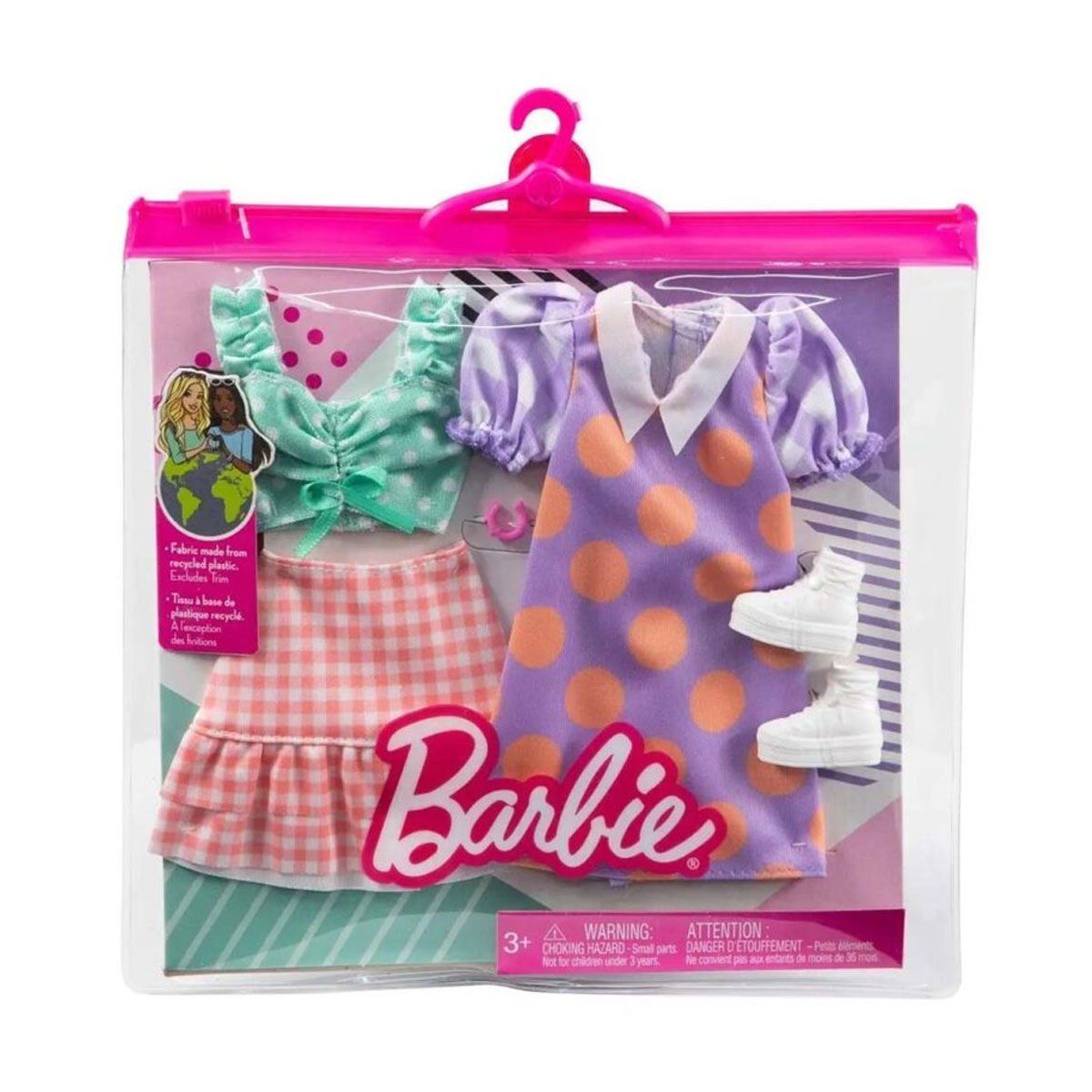 Barbie-Barbie'nin Kıyafet Koleksiyonu 2'Li Paketler / +3 Yaş-Oyuncak Bebek ve Oyun Setleri-2-fleurdirect.live