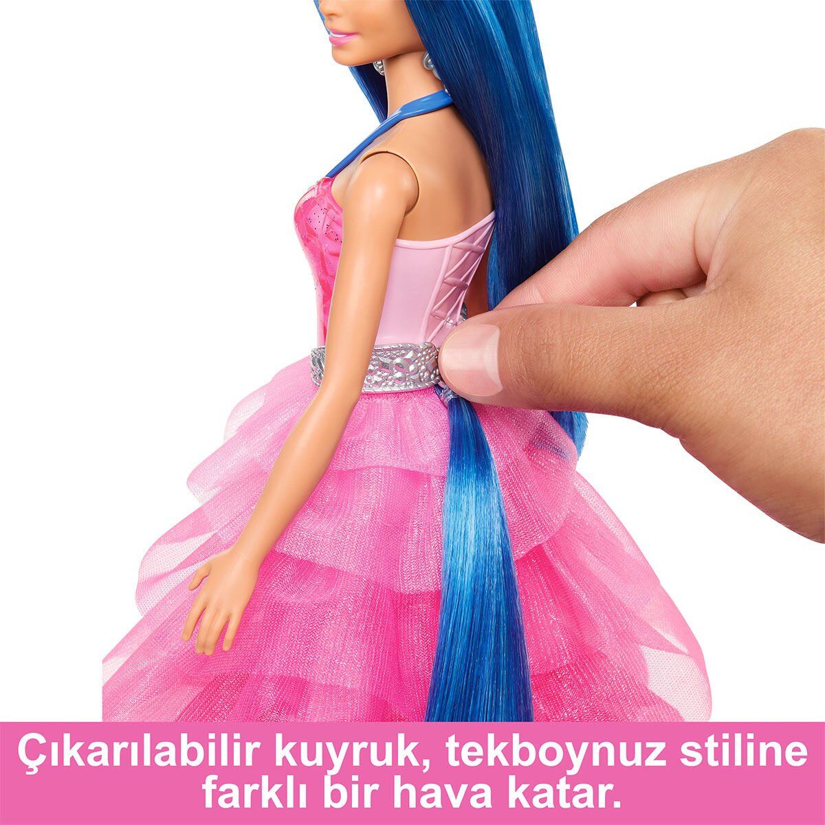 Hrr16 Barbie Mavi Saçlı Prenses Bebek