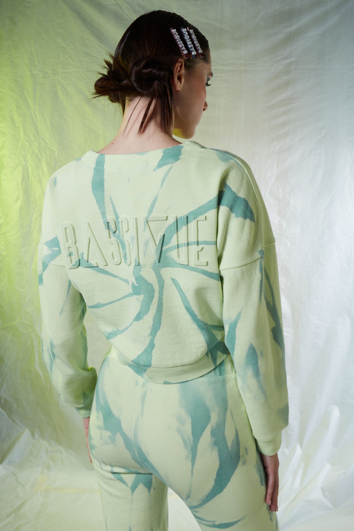Batik Sweatshirt - Yeşil/Sarı