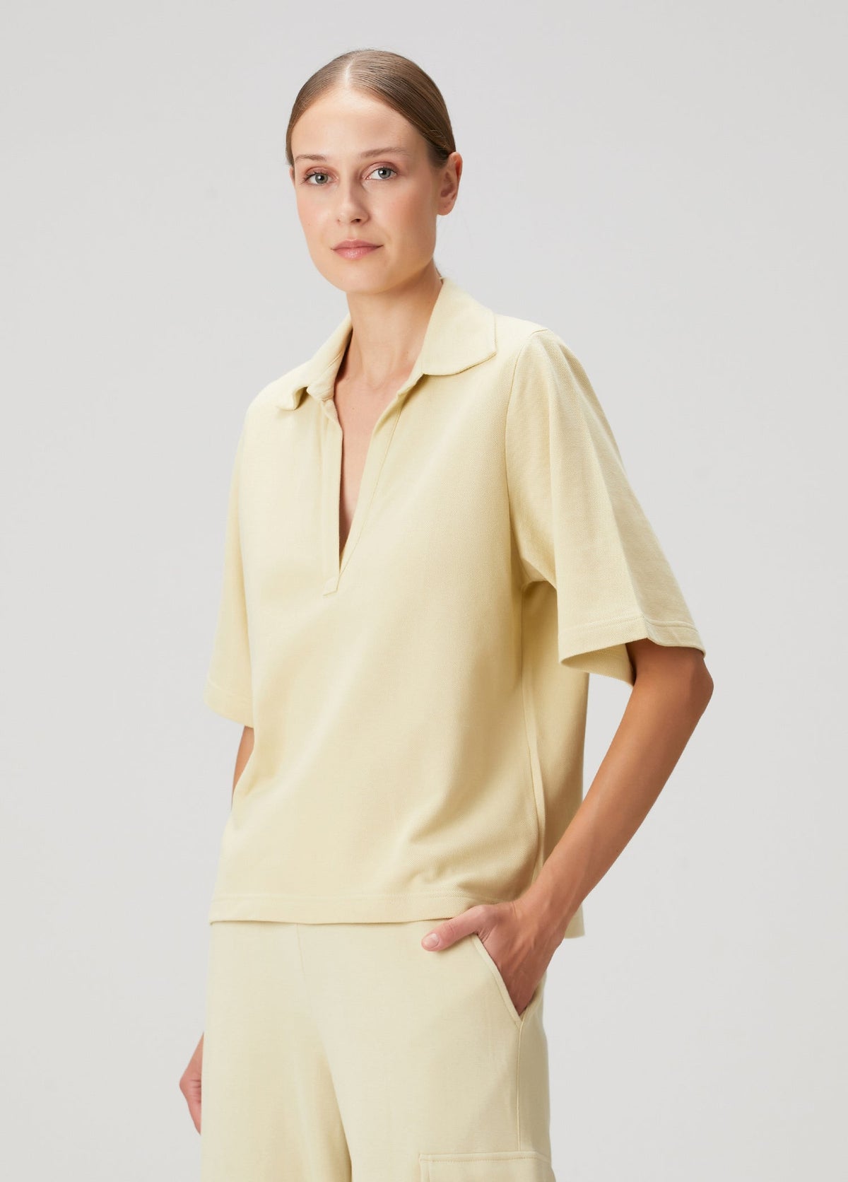 Daisy Vatkalı Polo - Açık Sarı