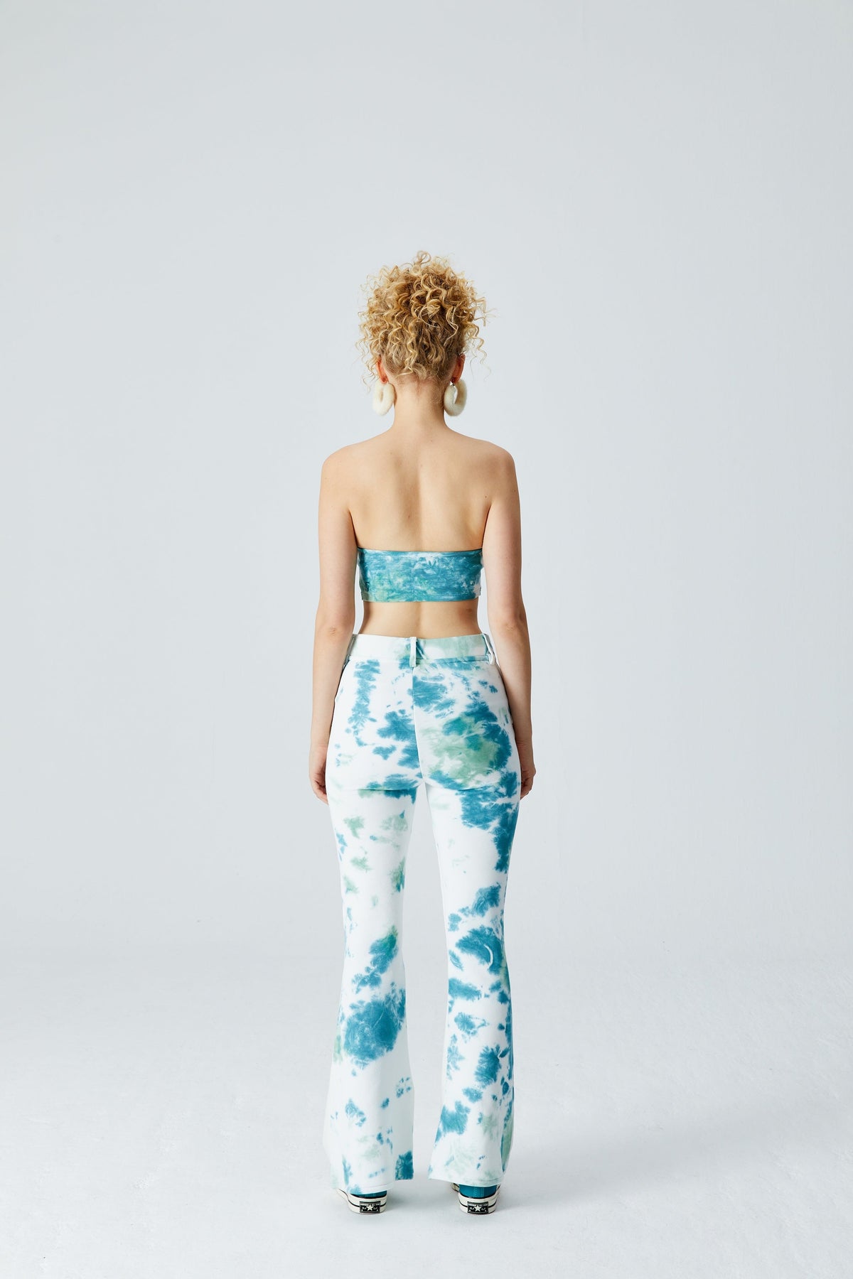 Denim Bralet - Beyaz/Yeşil