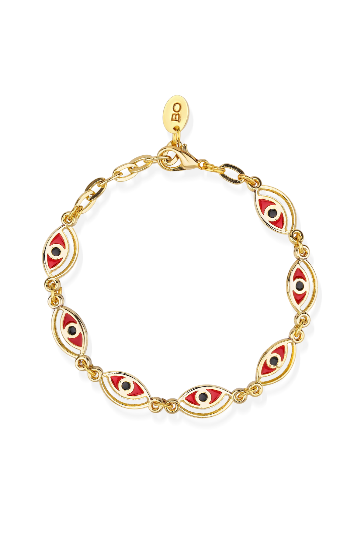 Berrin Özkan-Cleopatra Red Evil Eye Bracelet-Bileklik-1-fleurdirect.live