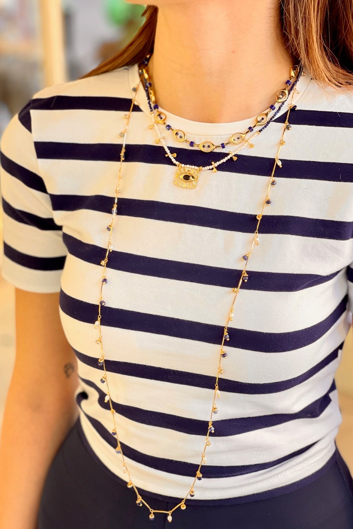 Berrin Özkan-Dancing Disco Lapis Sparkle Long Necklace-Kolye-2-fleurdirect.live