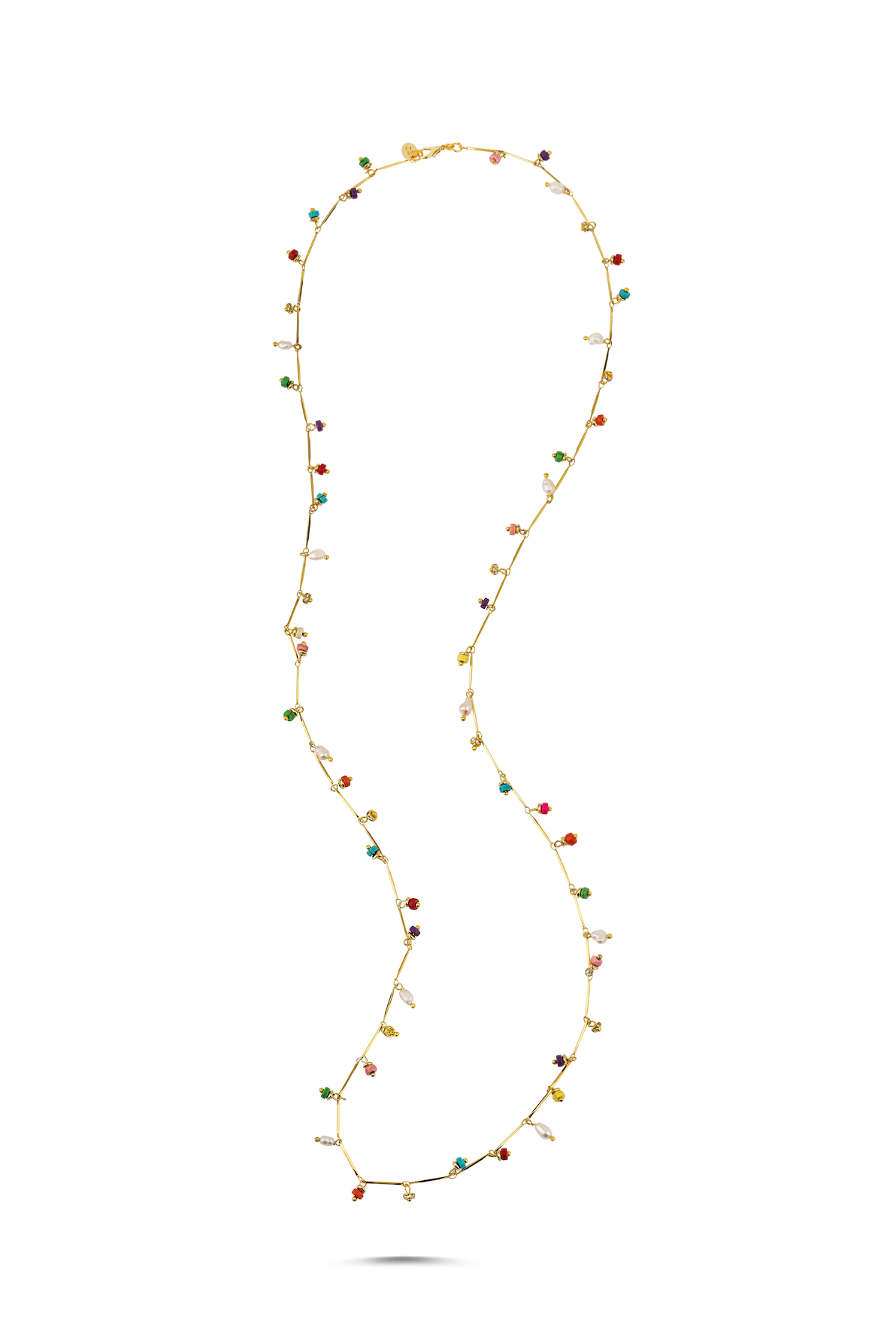 Berrin Özkan-Dancing Disco Rainbow Sparkle Long Necklace-Kolye-4-fleurdirect.live