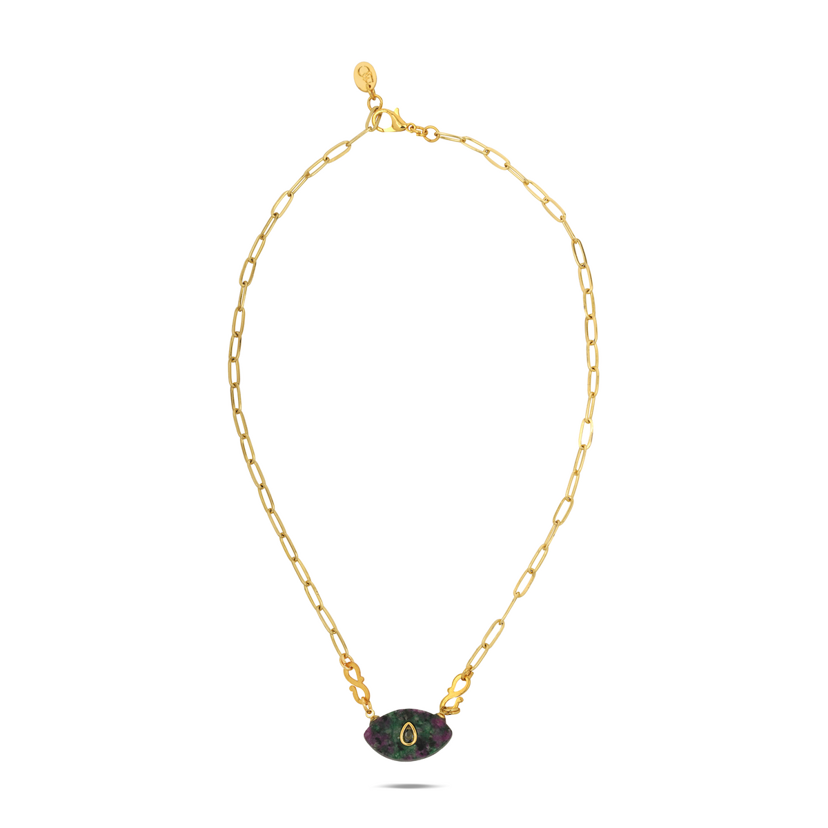 Guardian Eye Ruby Zoisite Necklace - 1