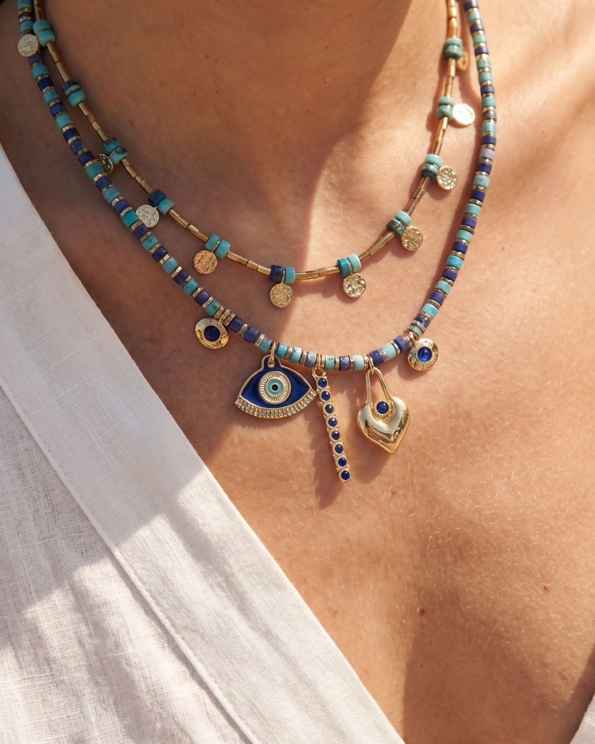 Guardian Tide Blue Evil Eye Necklace