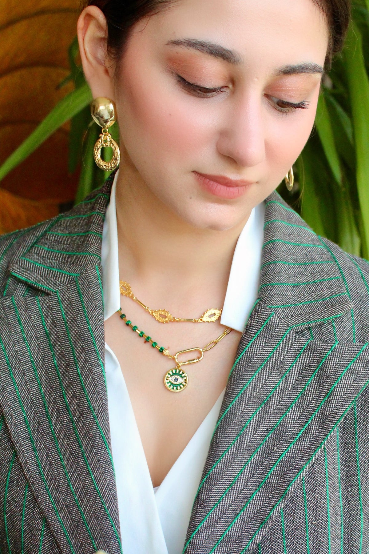 Berrin özkan-Gilded Eye Necklace-Necklaces-2-fleurdirect.live