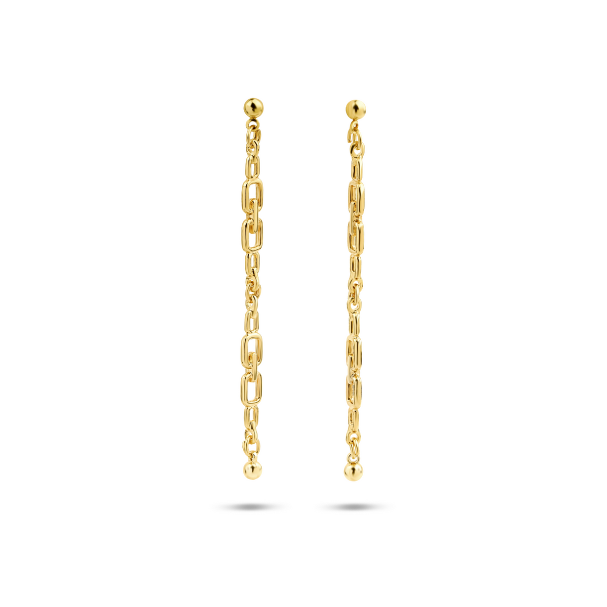 Berrin özkan-Golden Link Earrings-Earring-1-fleurdirect.live