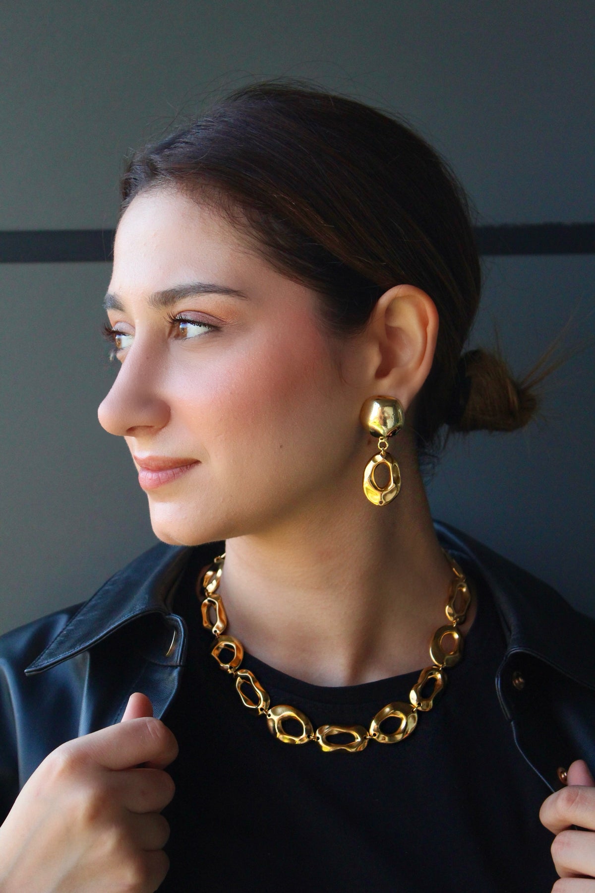 Berrin özkan-Golden Nocturne Necklace-Necklaces-2-fleurdirect.live
