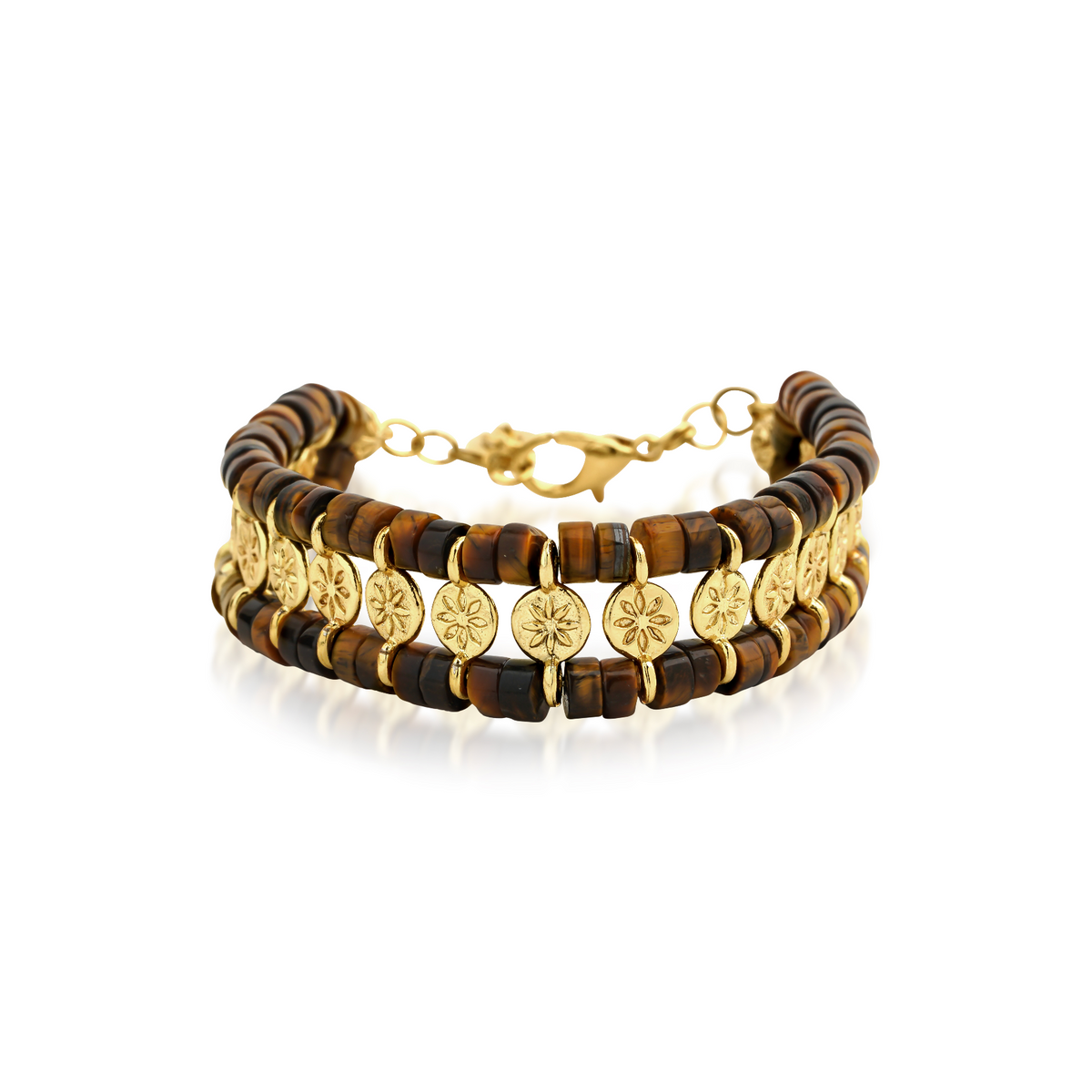Berrin özkan-Greco Tiger Eye Bracelet-Bracelet-1-fleurdirect.live