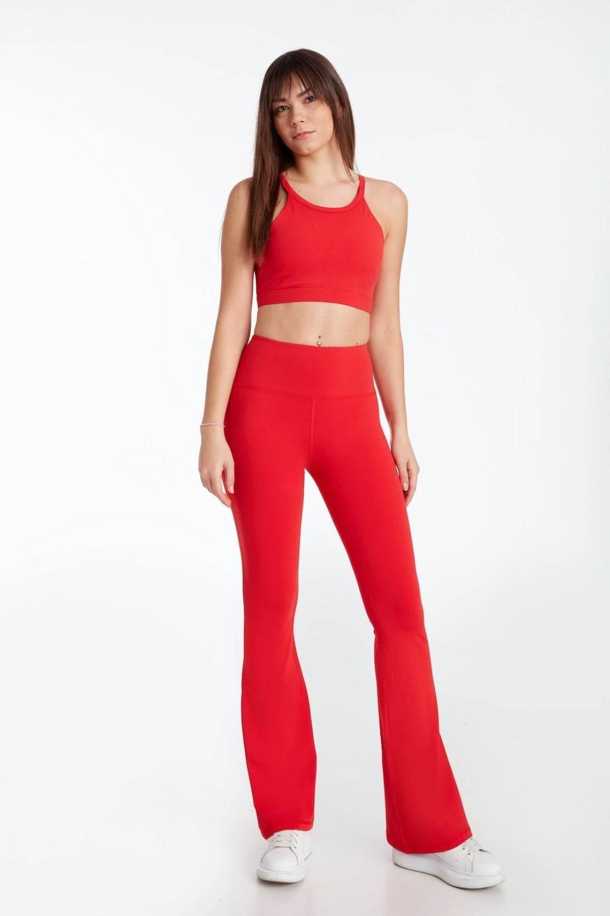 Birdiejay-Birdiesculpt Yoga Pants For Life Kırmızı İspanyol Paça Yoga Ve Spor Taytı-Spor ve Yoga Taytları-1-fleurdirect.live