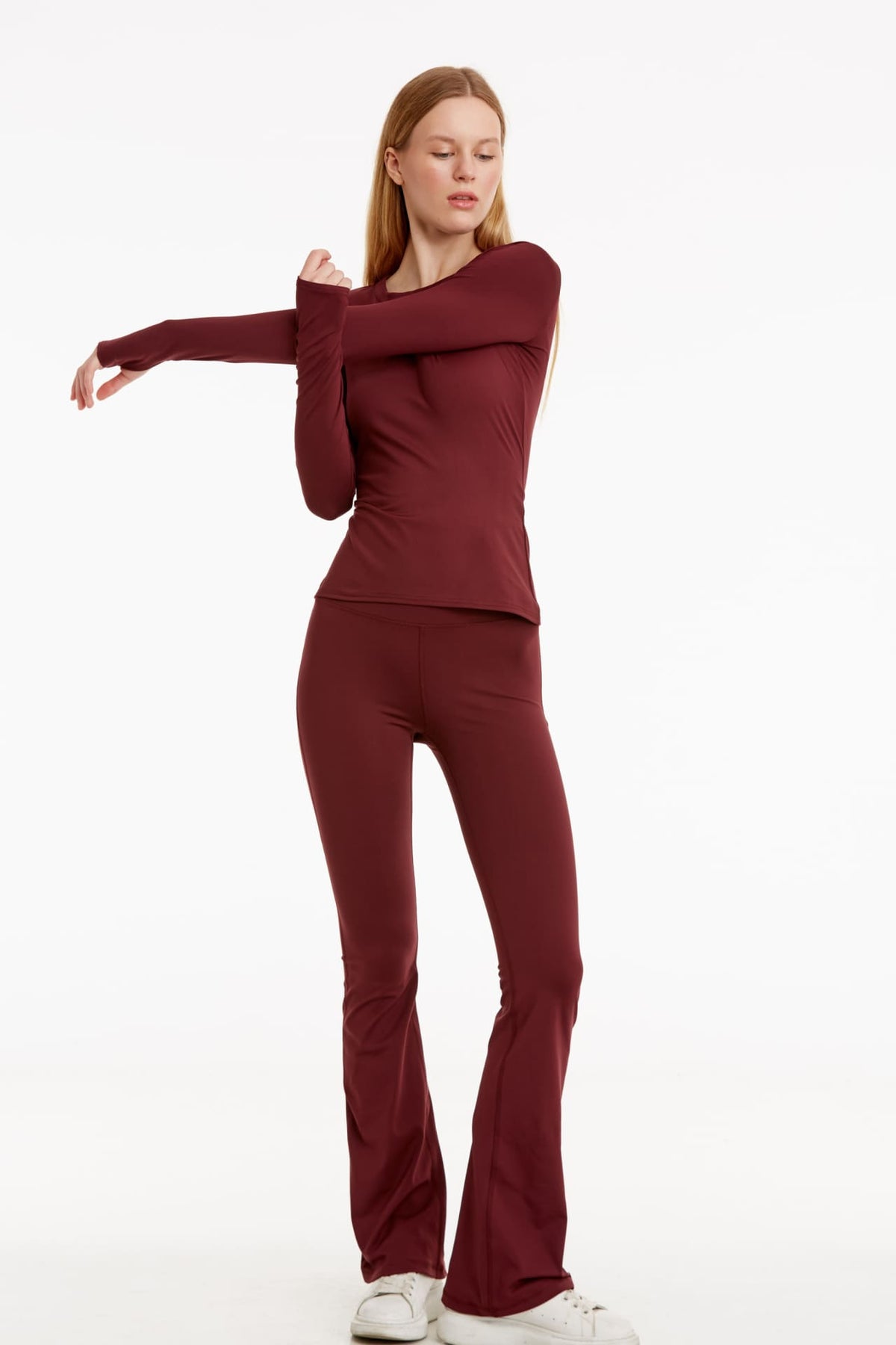 Birdiejay-Birdiesmooth Made For Walking Bootcut Leggings Bordo Bootcut Yoga Ve Spor Taytı-Spor ve Yoga Taytları-4-fleurdirect.live