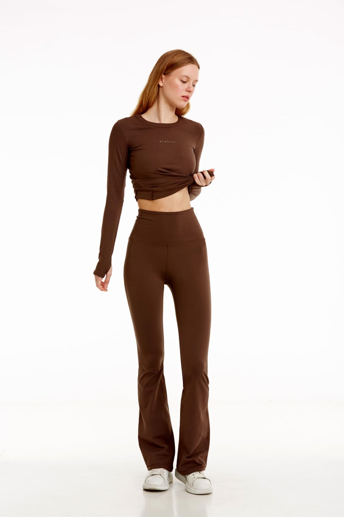 Birdiejay-Birdiesmooth Made For Walking Bootcut Leggings Koyu Kahve Bootcut Yoga Ve Spor Taytı-Spor ve Yoga Taytları-4-fleurdirect.live