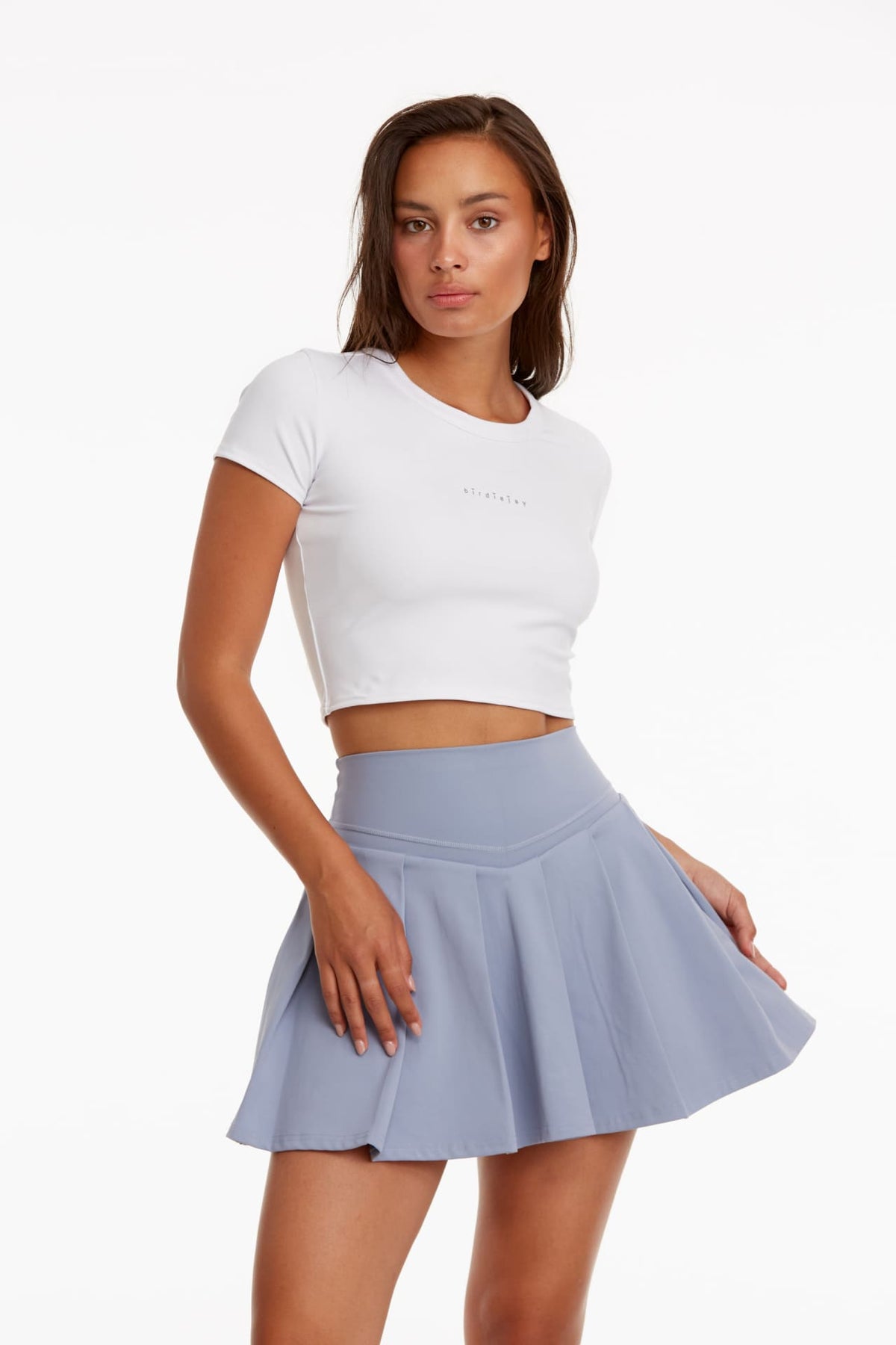 Birdiejay-Birdiesmooth Your New Go To Cropped Baby Tee Beyaz Kısa Kollu Crop T Shirt-T-Shirts-1-fleurdirect.live