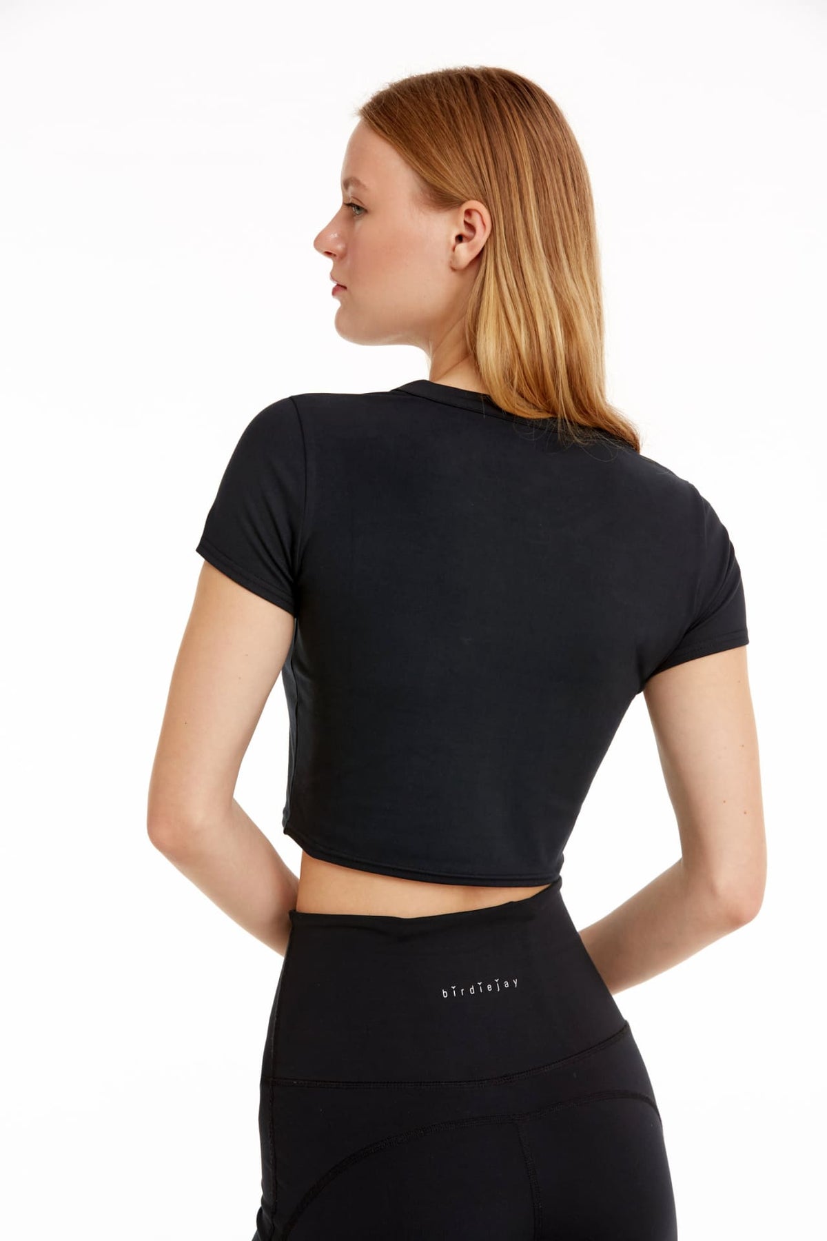 Birdiejay-Birdiesmooth Your New Go To Cropped Baby Tee Si̇yah Kısa Kollu Crop T Shirt-T-Shirts-2-fleurdirect.live