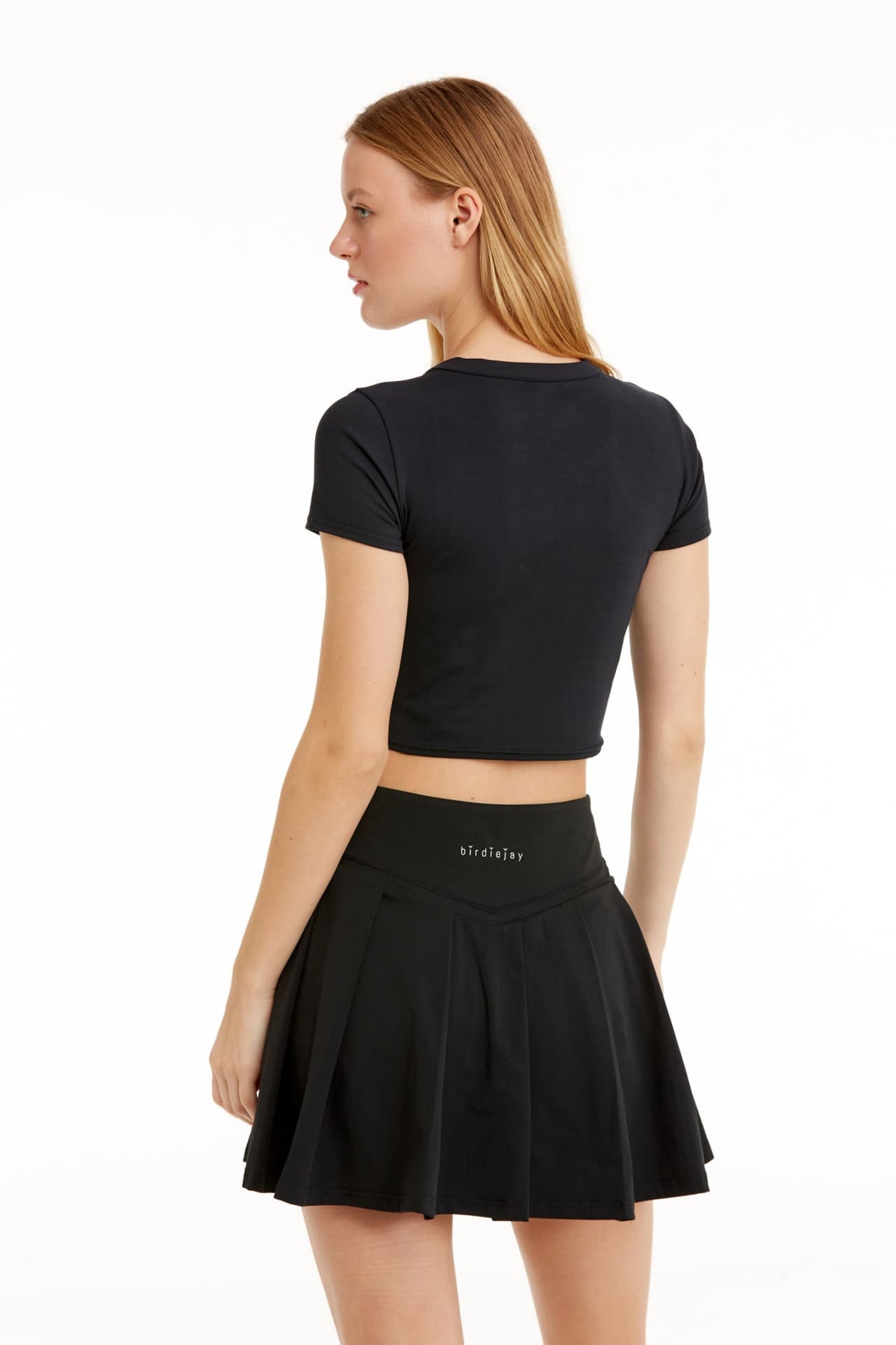 Birdiejay-Birdiesmooth Your New Go To Cropped Baby Tee Si̇yah Kısa Kollu Crop T Shirt-T-Shirts-9-fleurdirect.live