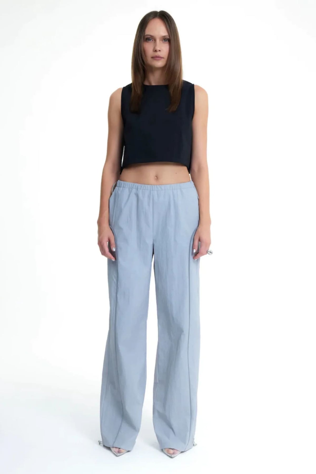 Birdiejay-Oregon Crop Paraşüt Bluz Si̇yah-Top-1-fleurdirect.live