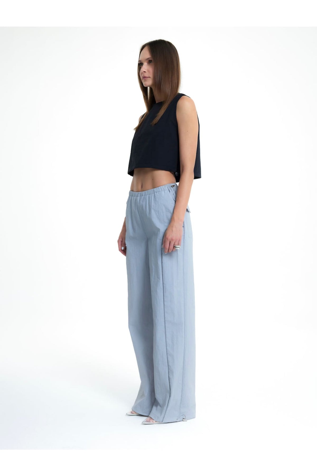 Birdiejay-Oregon Crop Paraşüt Bluz Si̇yah-Top-2-fleurdirect.live