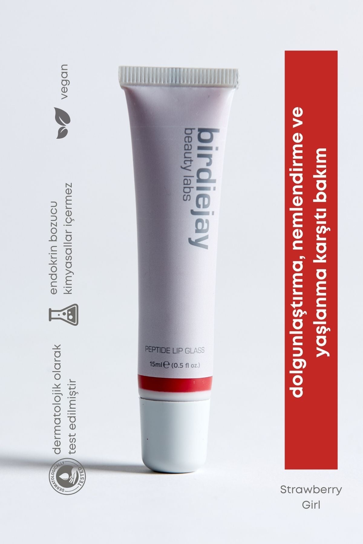 Birdiejay-Peptide Lip Glass Strawberry Girl-Lip Balm-1-fleurdirect.live