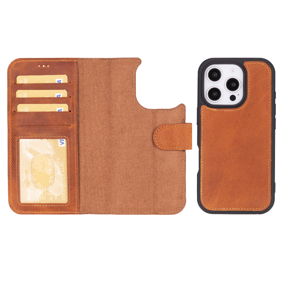 Bloominbag-Bloom Case Apple I Phone 16 Pro Max – Urban Moccasin Hakiki Deri Cüzdanlı Telefon Kılıfı-3-fleurdirect.live