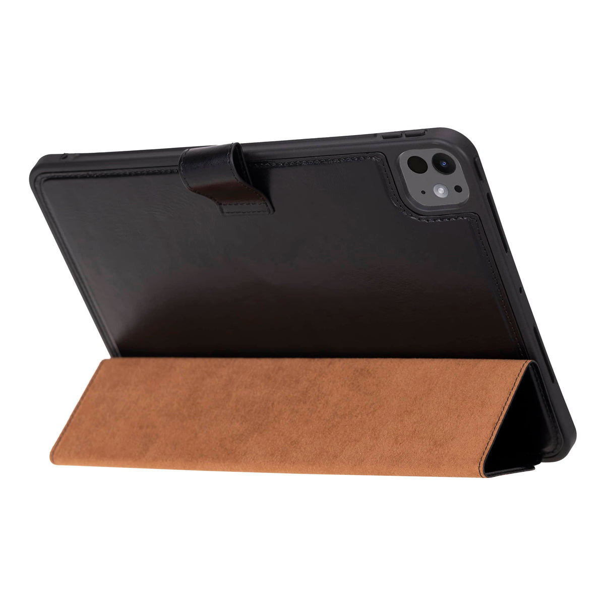 Bloominbag-Bloom Case Trigon Obsidian Black Apple I Pad Pro 11" (2024) Hakiki Deri Kılıf-3-fleurdirect.live
