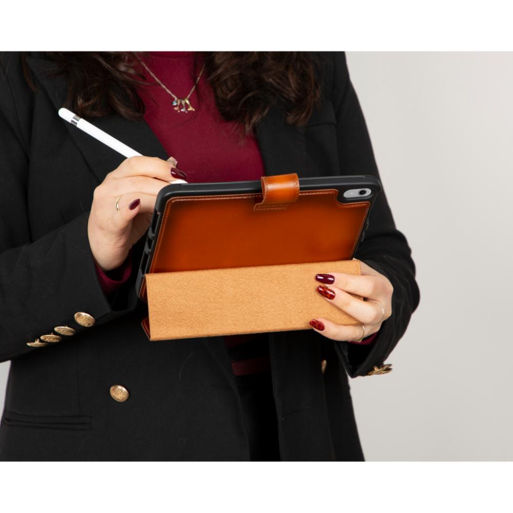 Bloominbag-Bloom Case Trigon Tan Apple I Pad Mini (2024) Hakiki Deri Kılıf-2-fleurdirect.live