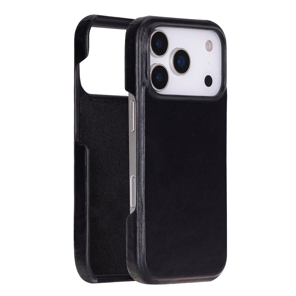Bloominbag-Bloom Case Ultimate Jacket Obsidian Black – Apple I Phone 17 Pro (6.3") Hakiki Deri Kılıf-1-fleurdirect.live