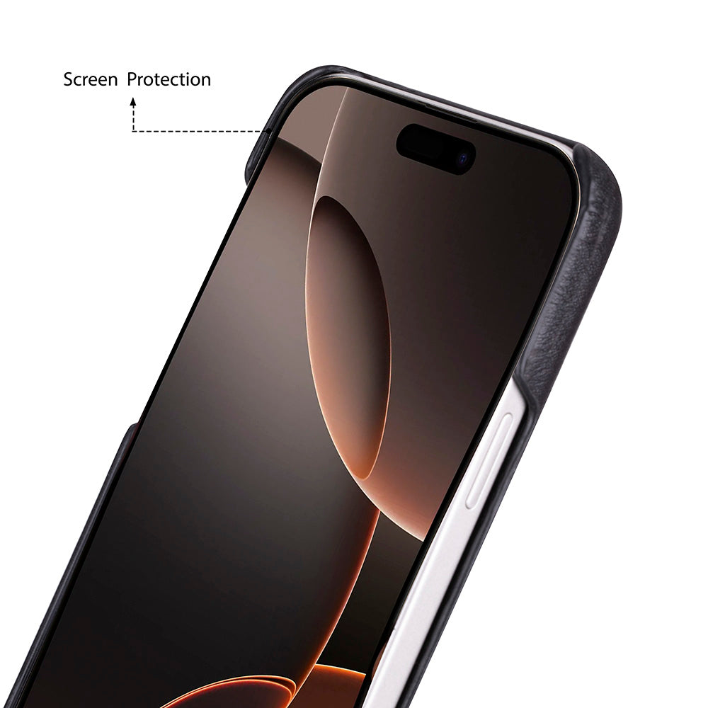 Bloominbag-Bloom Case Ultimate Jacket Obsidian Black – Apple I Phone 17 Pro (6.3") Hakiki Deri Kılıf-4-fleurdirect.live