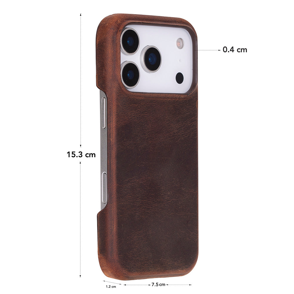 Bloominbag-Bloom Case Ultimate Jacket Saddle Brown Apple I Phone 17 Pro (6.3") Hakiki Deri Kılıf-5-fleurdirect.live