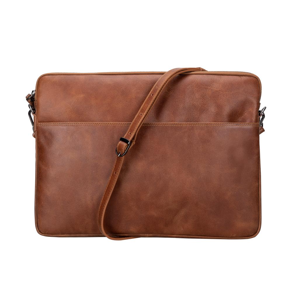 Bloominbag-Bloom Sleeve Leeds 14" Cognac Brown Hakiki Deri Laptop & Tablet Kılıfı-1-fleurdirect.live