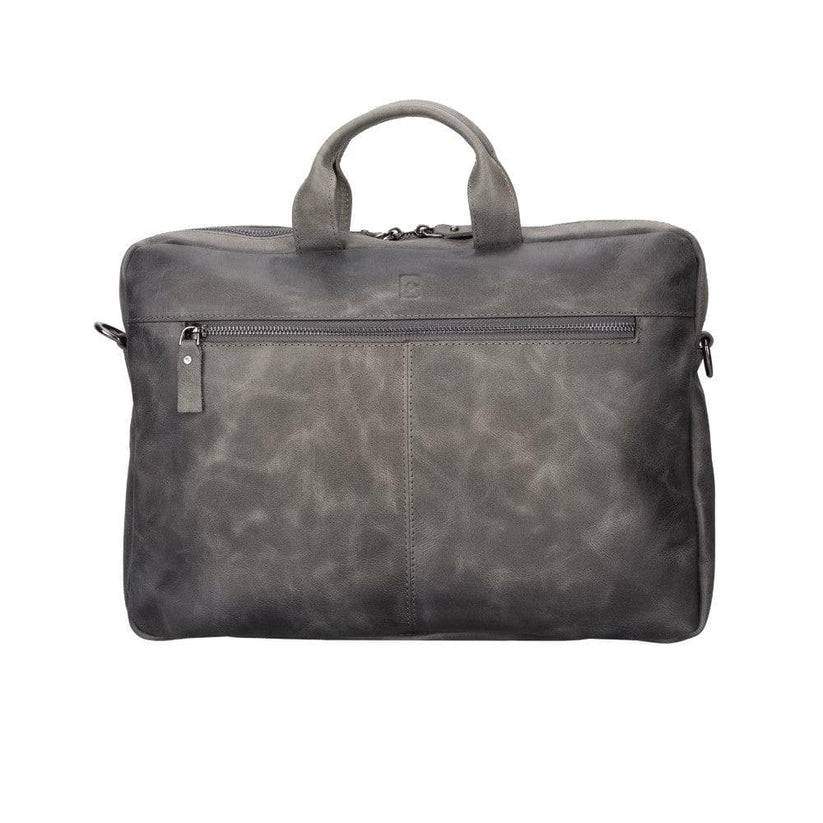 Bloominbag-Bloom Urban Shield 14" Gri Deri Laptop / Macbook çantası-3-fleurdirect.live