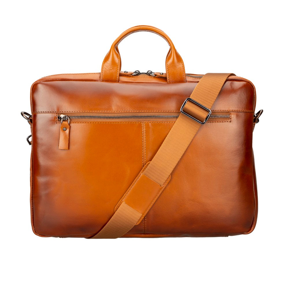 Bloominbag-Bloom Urban Shield 14" Tan Deri Laptop / Macbook çantası-1-fleurdirect.live