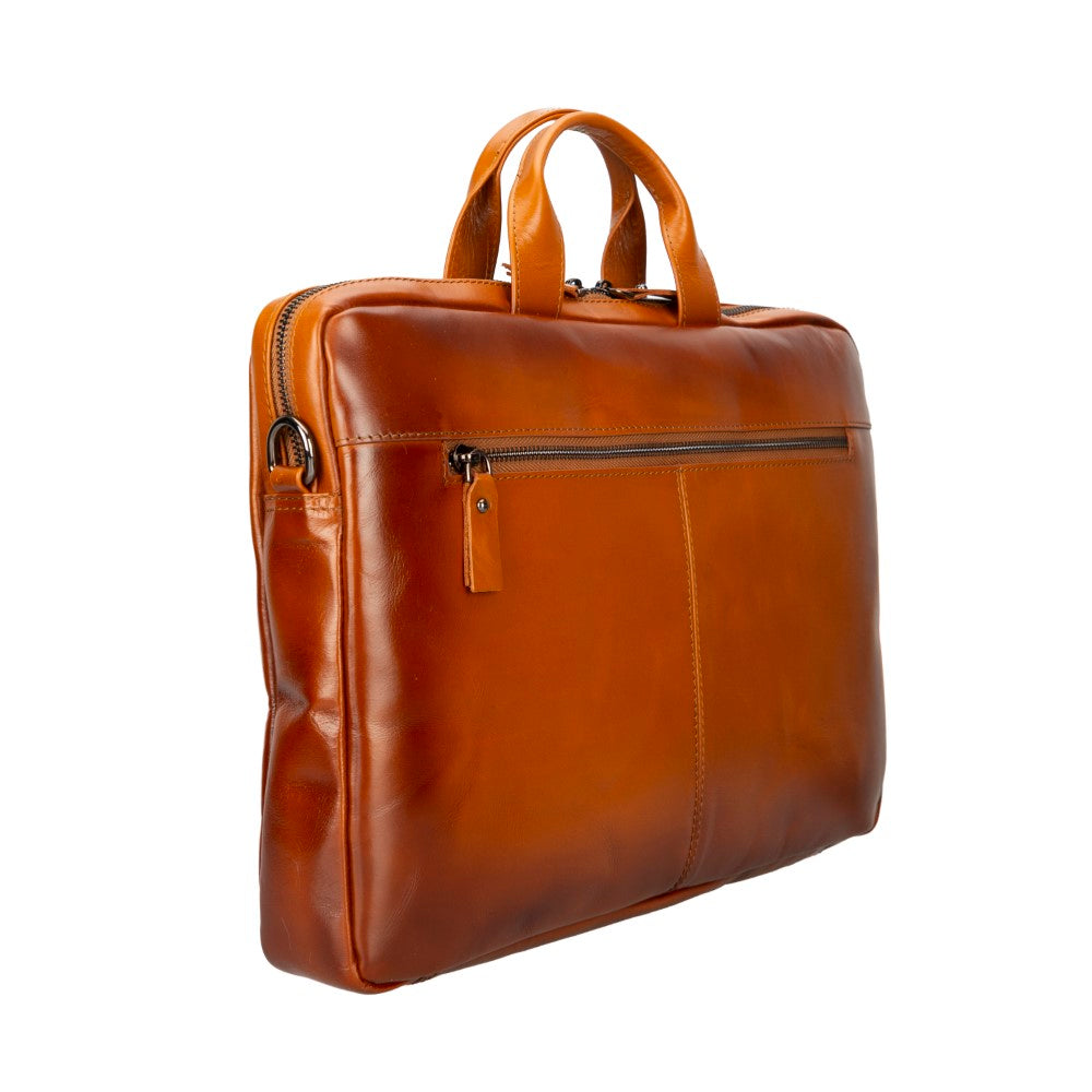 Bloominbag-Bloom Urban Shield 14" Tan Deri Laptop / Macbook çantası-5-fleurdirect.live