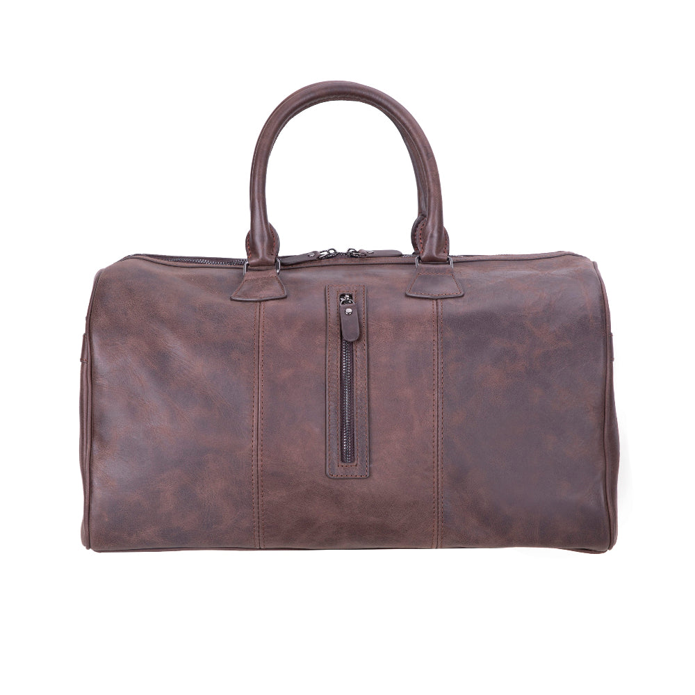 Bloominbag-Bloom Voyage Heritage Dark Oak Hakiki Deri Duffle çanta Unisex Seyahat & Hafta Sonu çantası-1-fleurdirect.live
