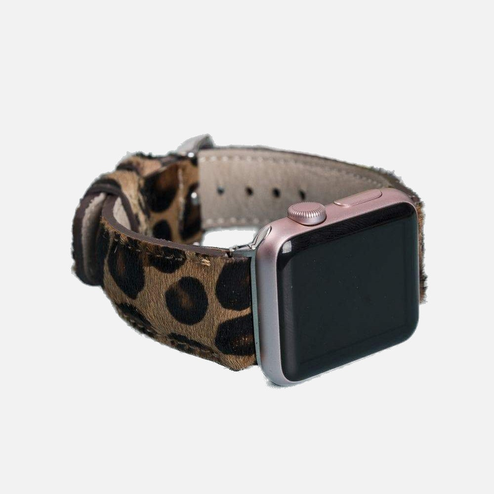 Bloominbag-Bloomin Band Wild Leopard Deri Apple Watch Kordon 40/41/42 Mm-2-fleurdirect.live