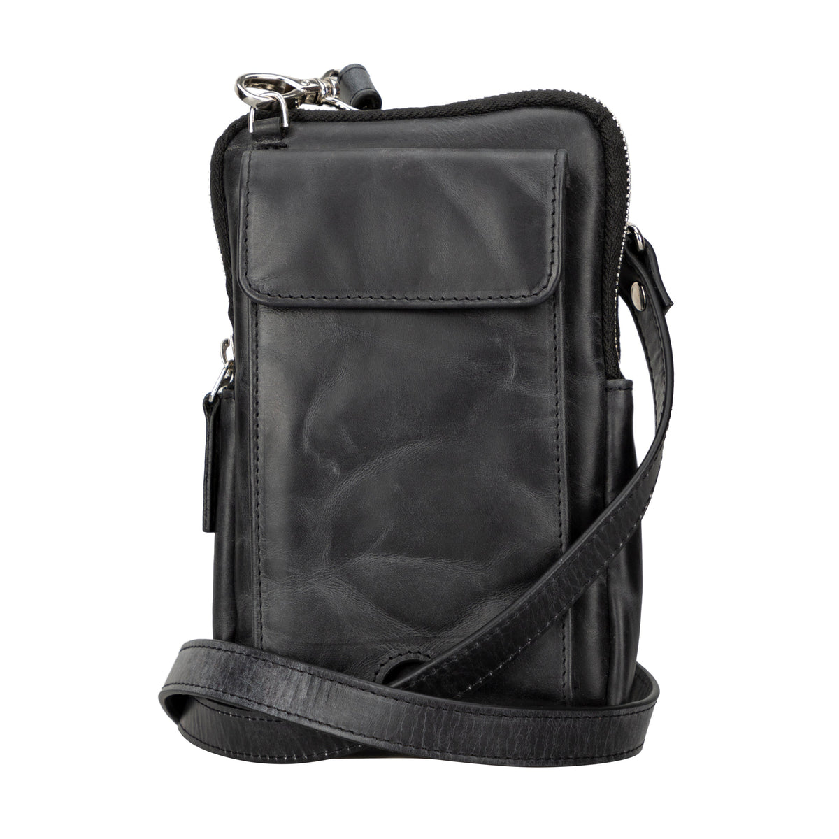 Bloomnino Marine Noir Hakiki Deri Crossbody Çanta