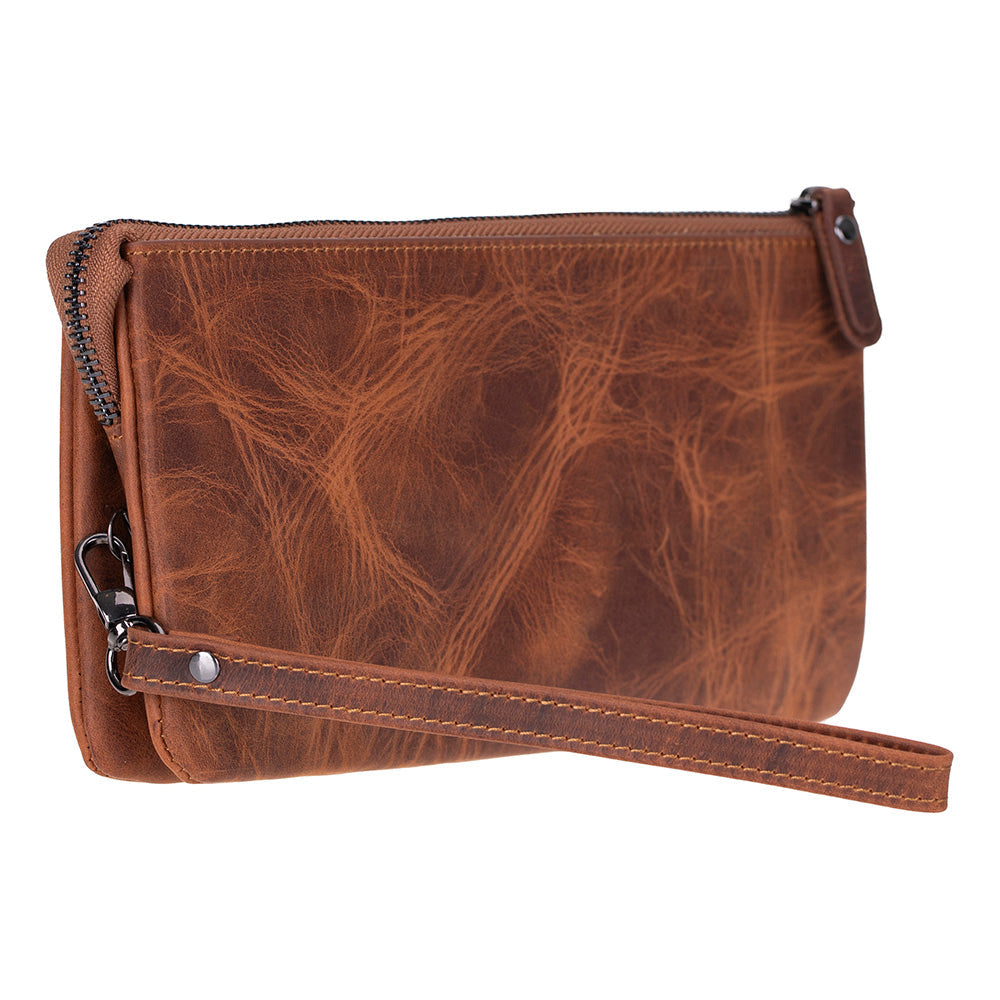 Bloominbag-Majeste Rust Brown Curated Deri Clutch Bag-1-fleurdirect.live