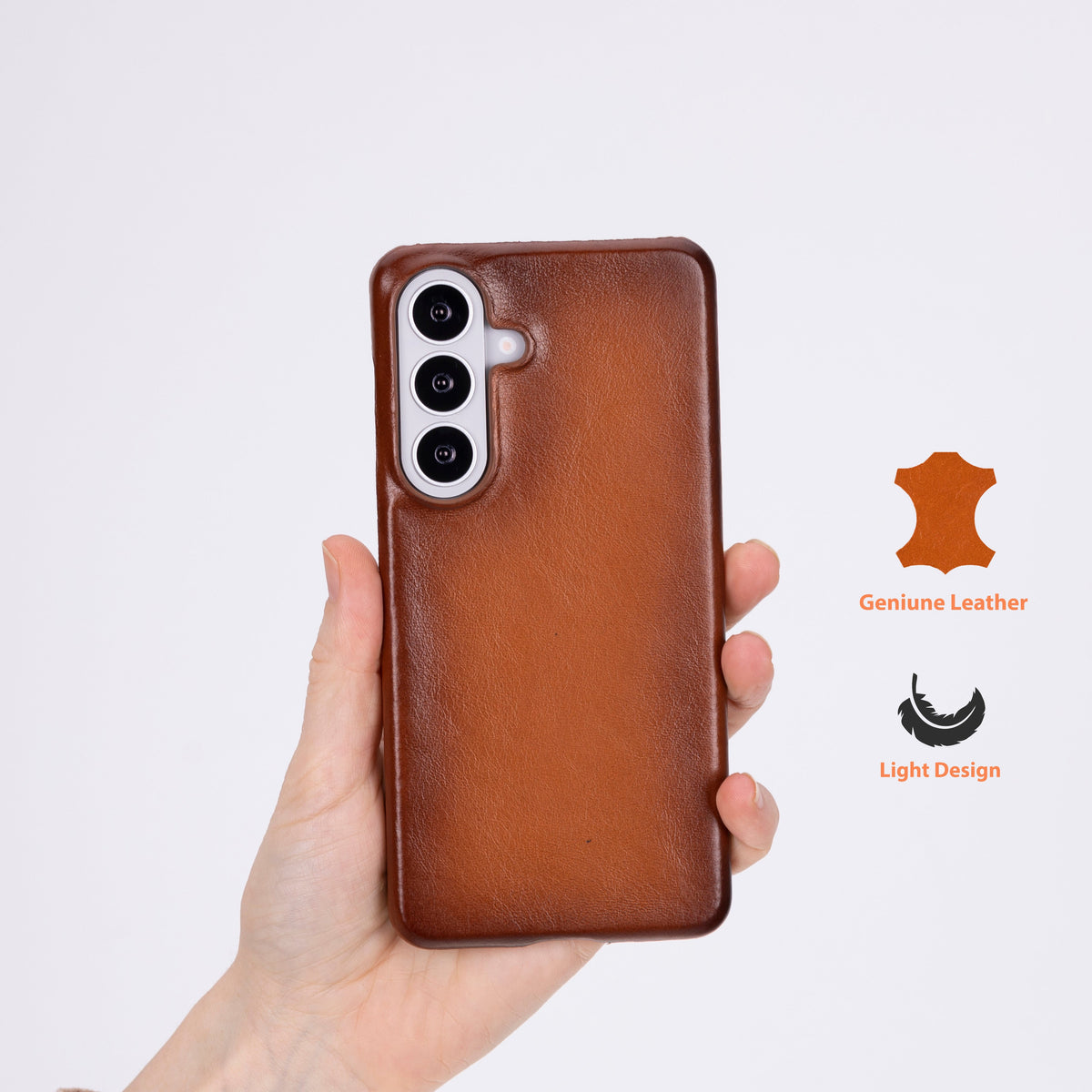 Monte Siena Tan Deri Telefon Kılıfı Samsung Galaxy S26 (6.3") | Ultra İnce Premium Leather Case