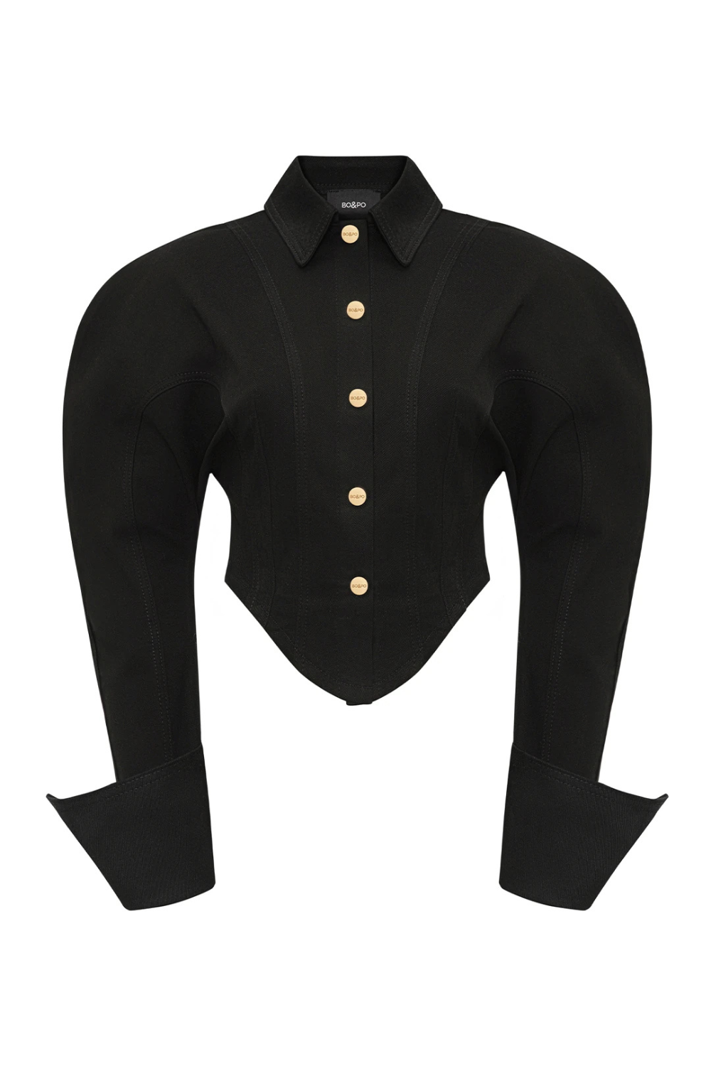 Bo&Po-Lana Shirt Black-Gömlek-1-fleurdirect.live