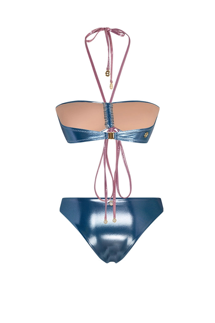 Bonesta-Agrizate Shiny Sapphire Blue And Misty Rose Çift Renk Straplez Bikini Takımı-Bikini & Mayo-2-fleurdirect.live