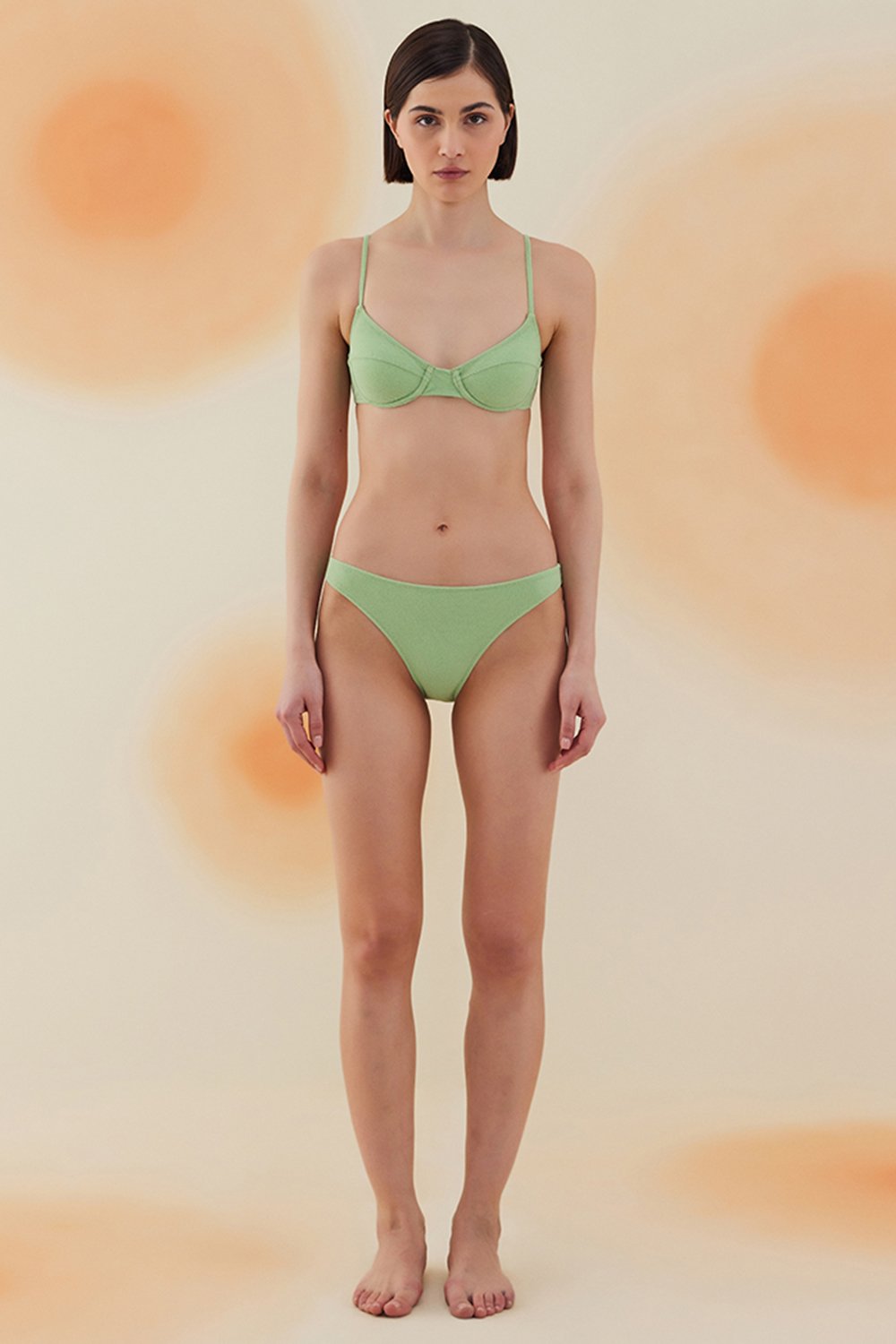 Bonesta-Creosote Pistachio Green Terry Balenli Bikini Takımı-Bikini & Mayo-1-fleurdirect.live