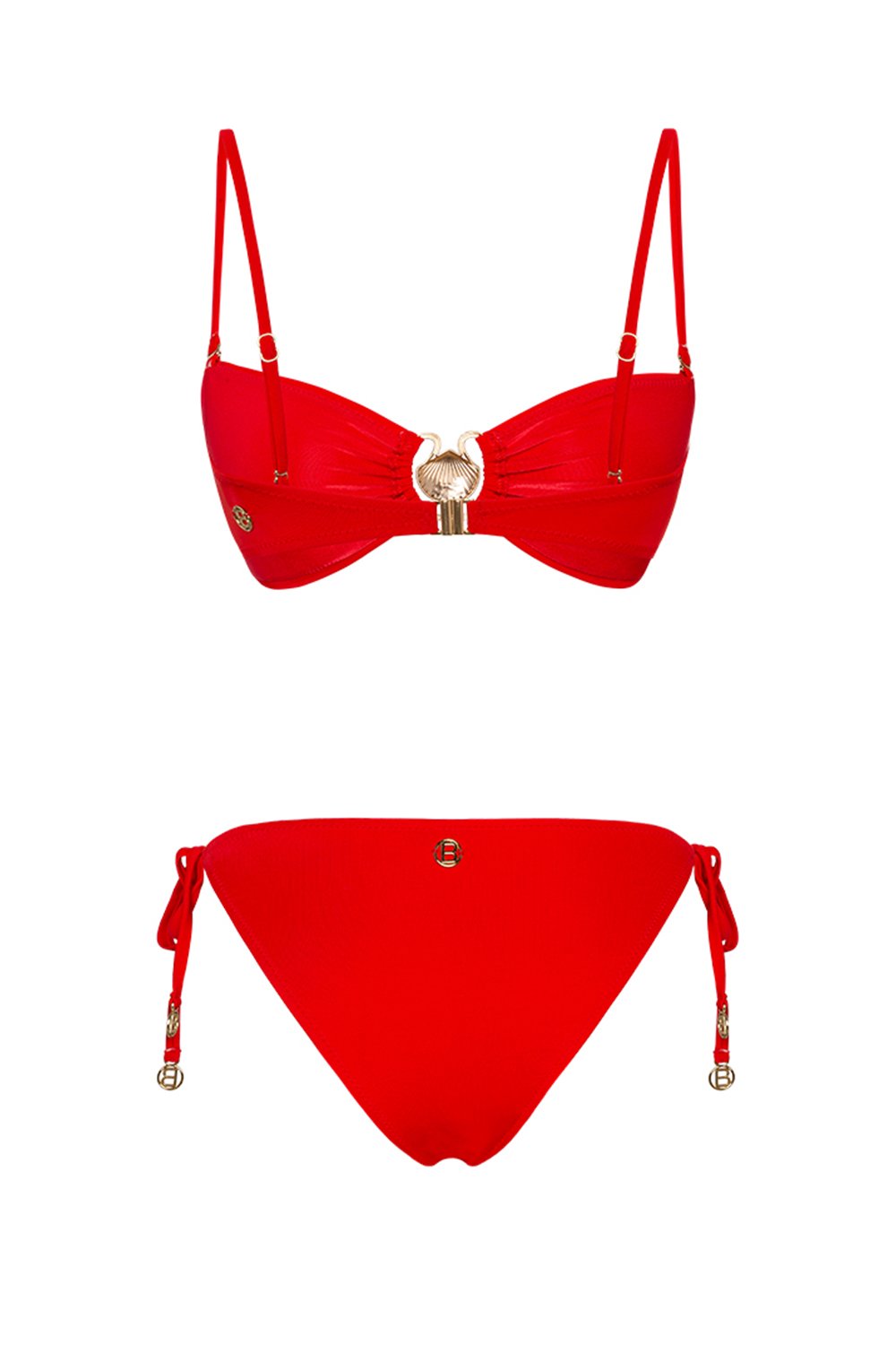 Bonesta-Katpana Scarlet Red Askılı Straplez Bikini Takımı-Bikini & Mayo-4-fleurdirect.live