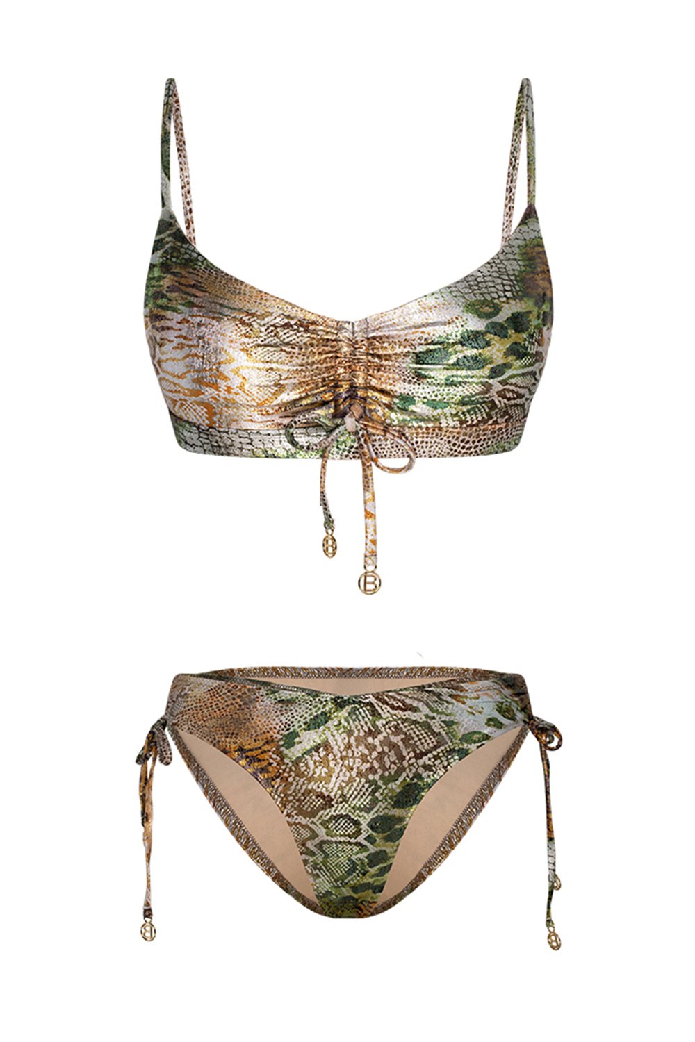Bonesta-Mojave Phantom Snake Pattern Boyundan Bağcıklı Bikini Takımı-Bikini & Mayo-4-fleurdirect.live