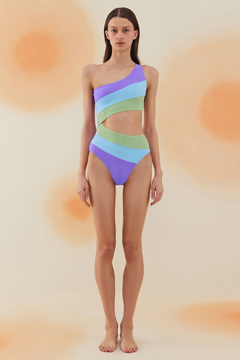 Bonesta-Playa Pistachio Green Tek Omuz Asimetrik Mayo-Bikini & Mayo-1-fleurdirect.live