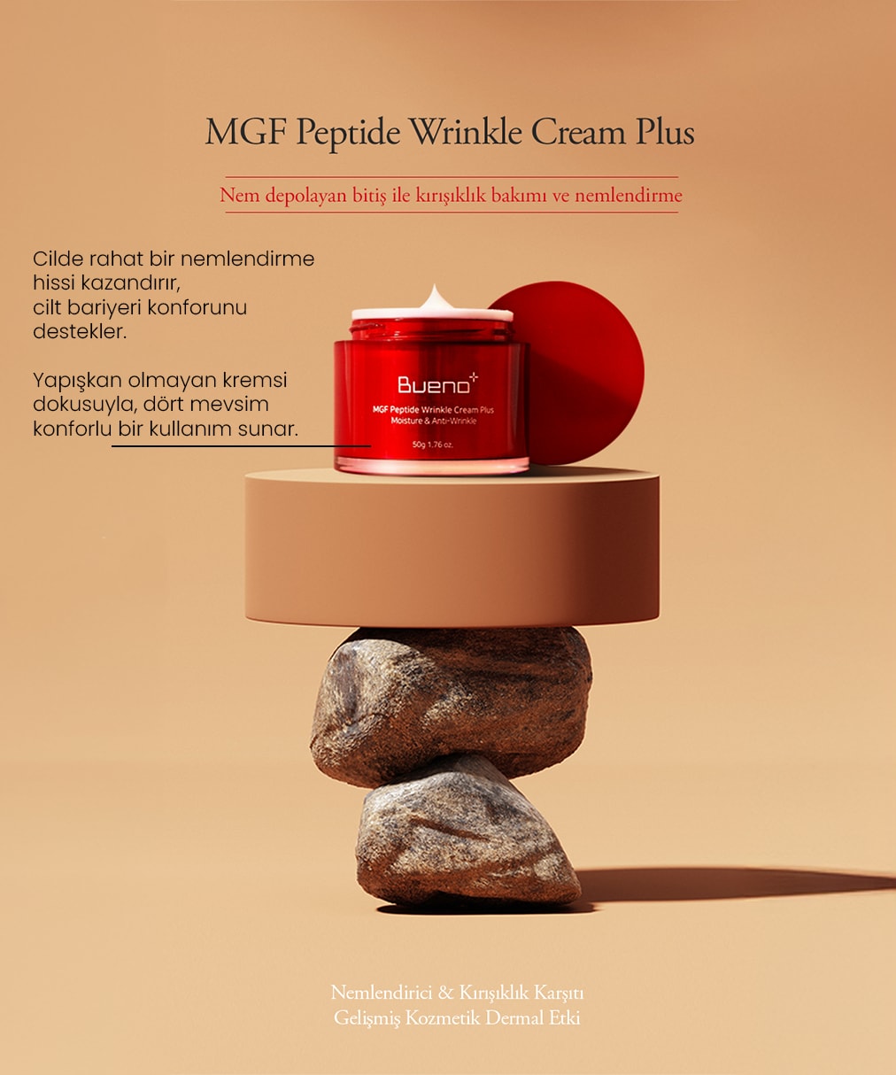 Bueno+ Mgf Peptide Wrinkle Cream Plus - Yaşlanma Karşıtı Yüz Kremi 50 Gr