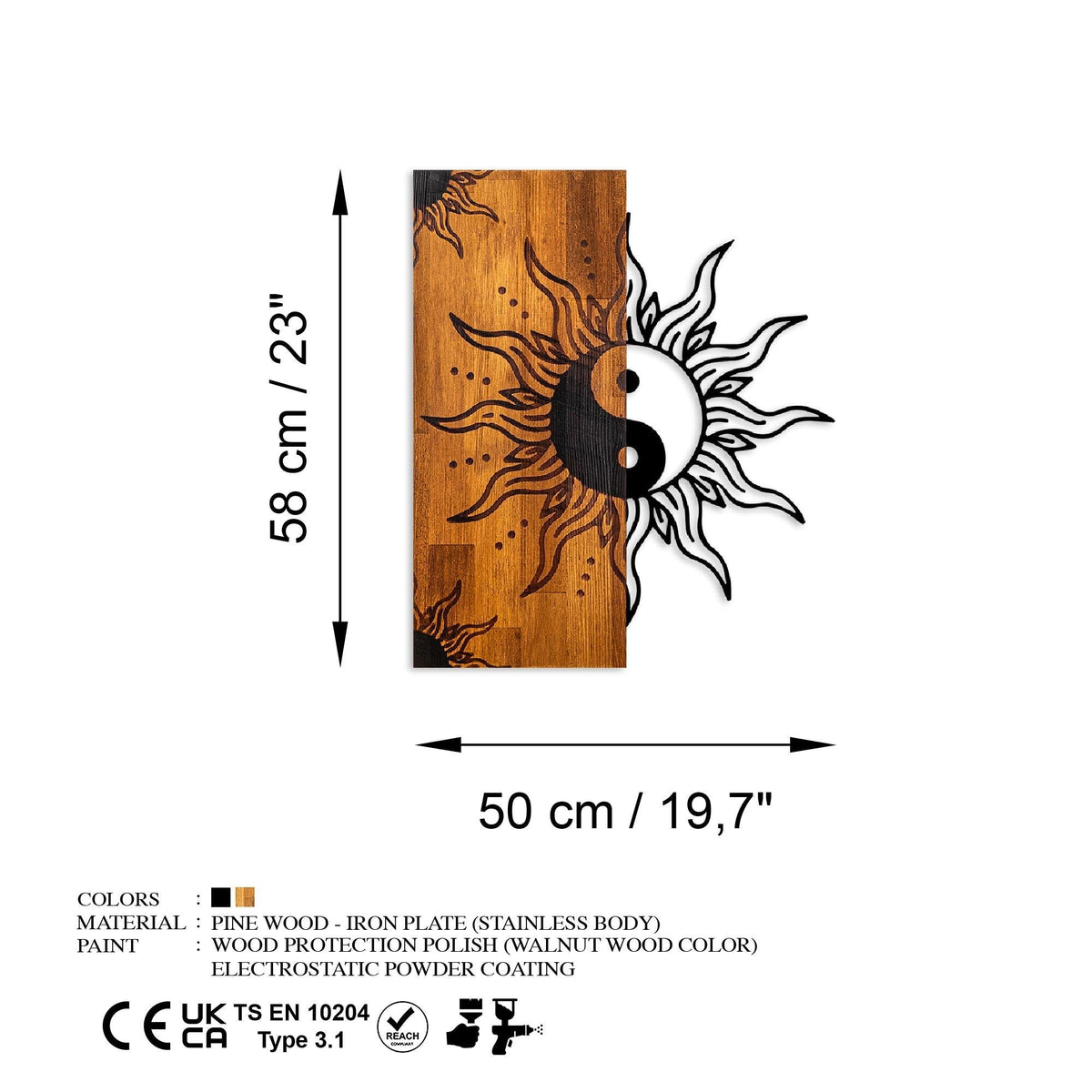 Ma-436 Ahşap Metal Duvar Tablosu
