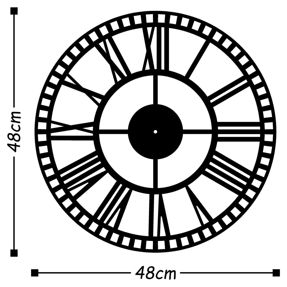 Watch-010 Dekoratif Metal Duvar Saati