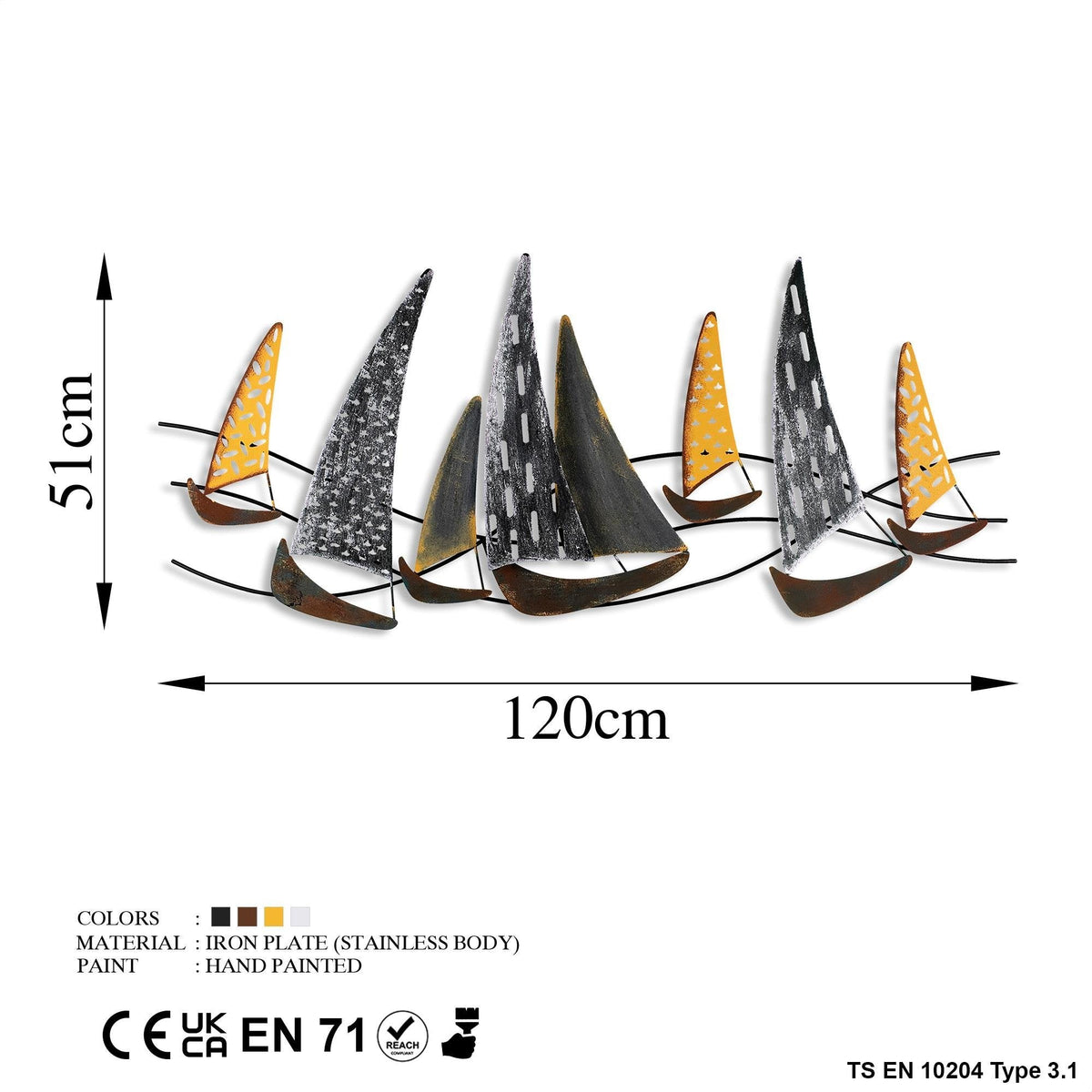 Bys-066-A Dekoratif Metal Duvar Tablosu