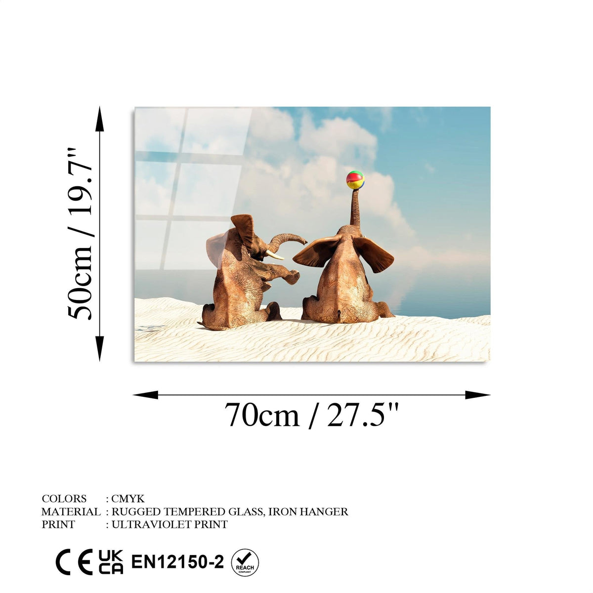 Uv-456 Baskılı Cam Dikdörtgen Duvar Tablosu